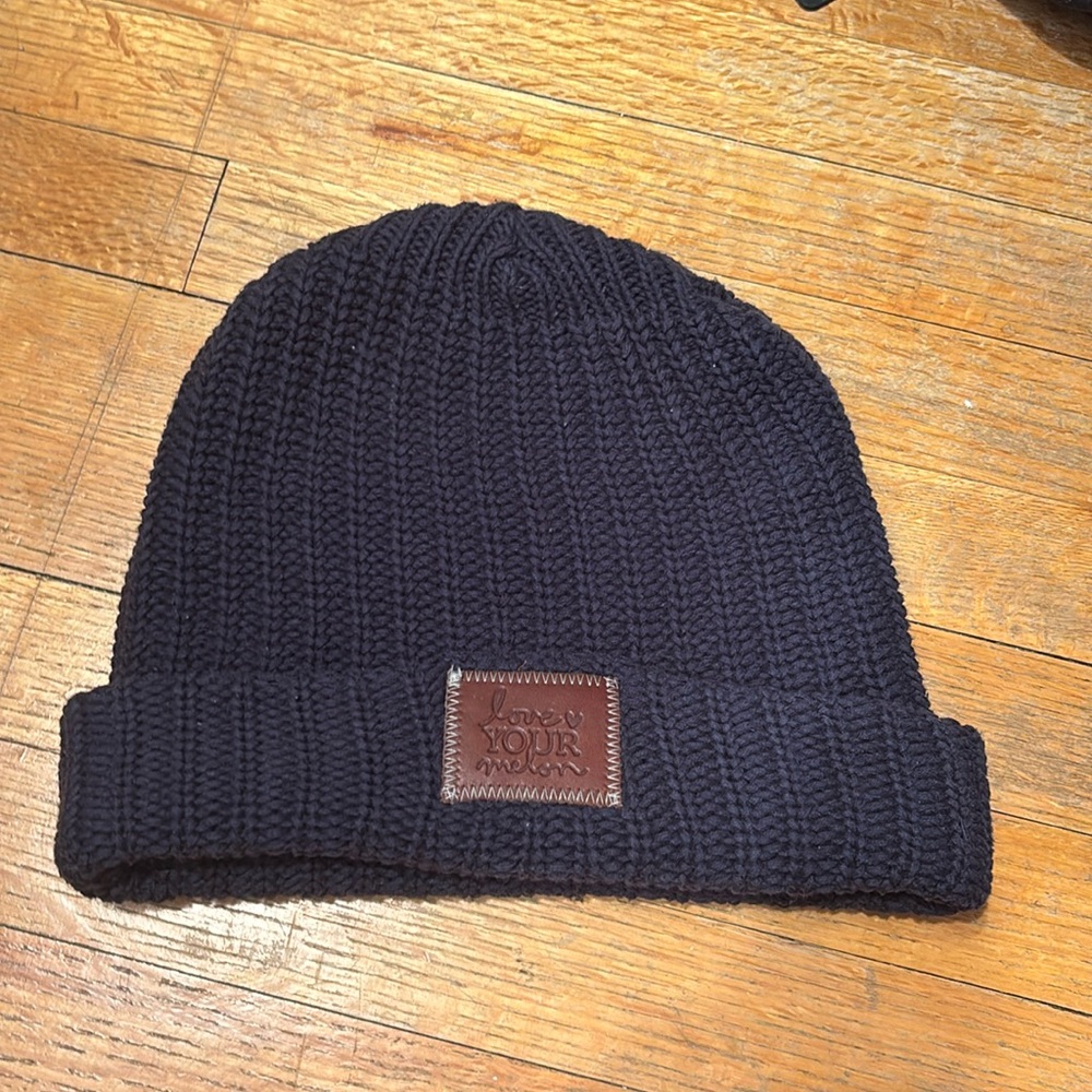 Navy blue love your melon beanie